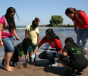 children on the beach